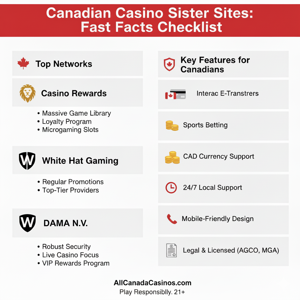 top casino sister sites list