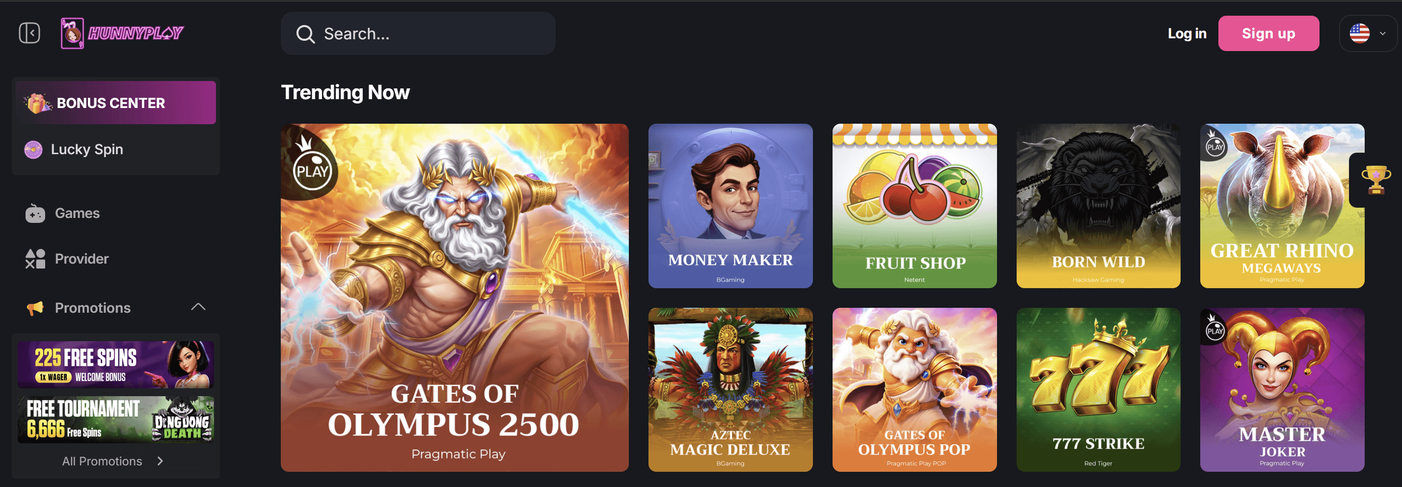 slots at hunnyplay casino