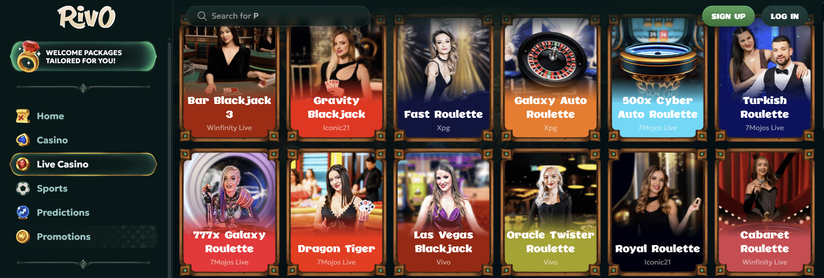 rivo casino live dealer games