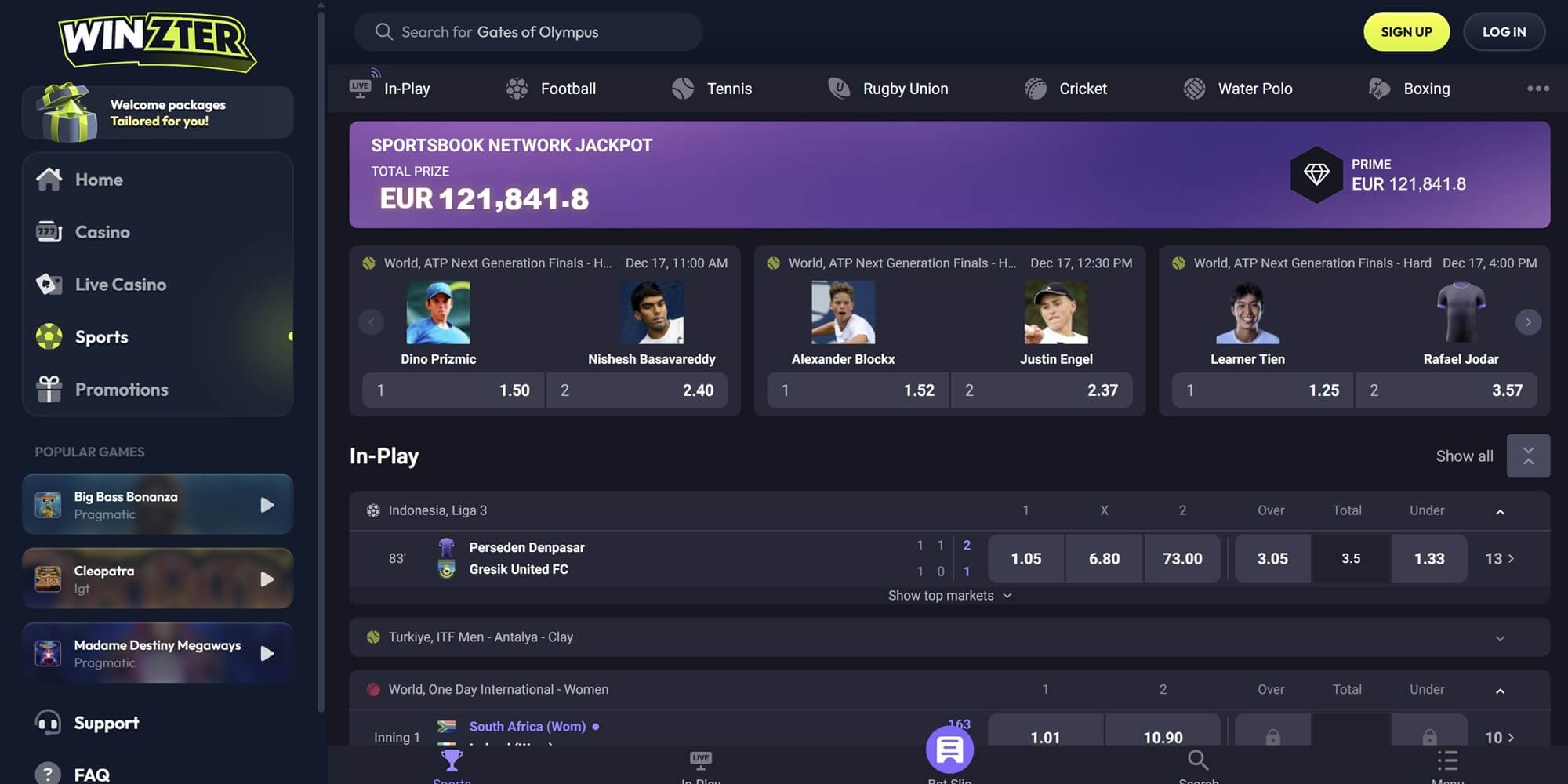 winzter betting CAD